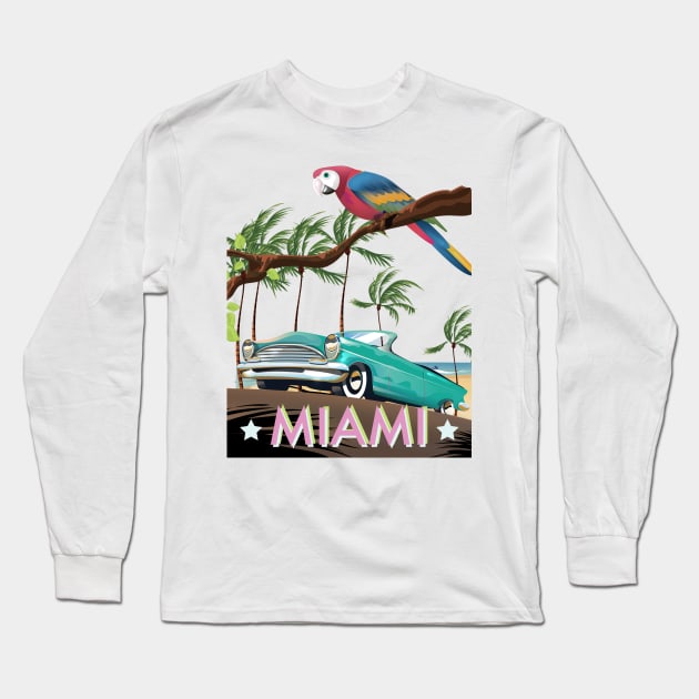 Miami Long Sleeve T-Shirt by nickemporium1